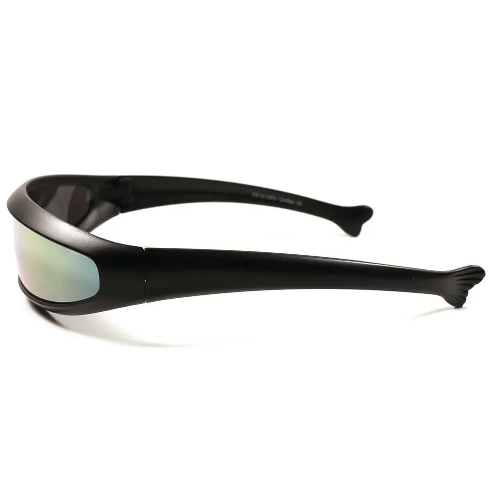 Red Yellow Mirror Lens Alien Space Costume Cyclops Futuristic Novelty Sunglasses